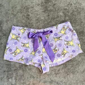 Y2K Disney Thumper pajama shorts lavender bunny
